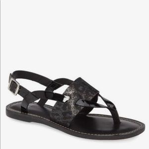 Johnson&Murphy Black sandals new without tags8 1/2